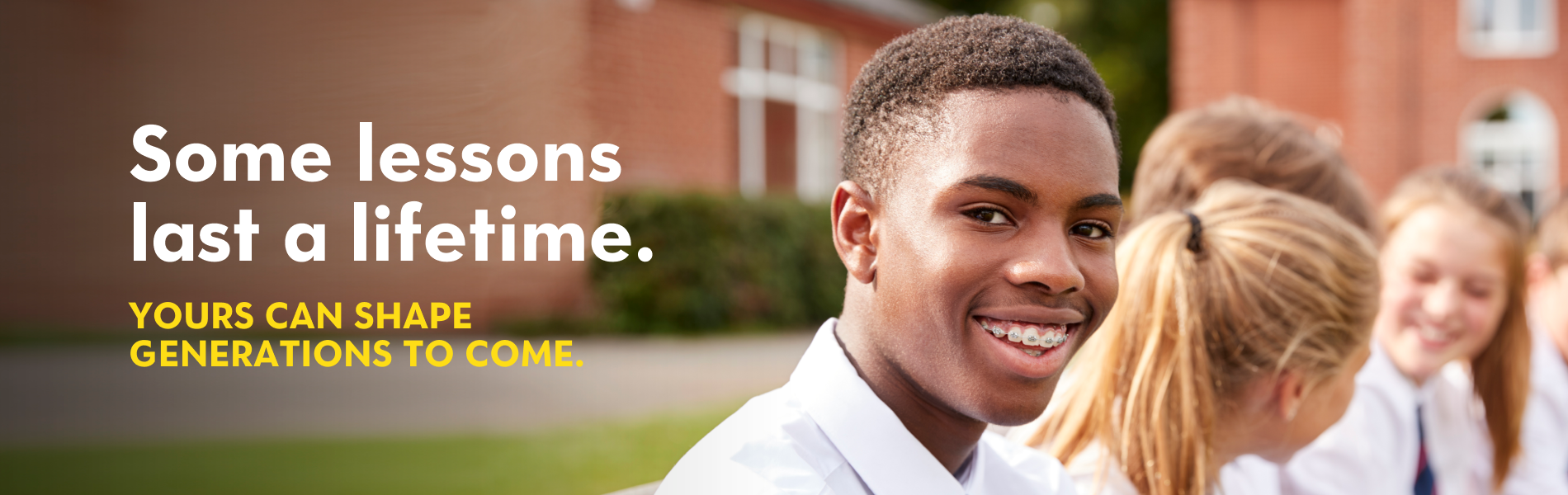 Australian Schools Plus Landing Page Banner Image - Students smiling to camera.